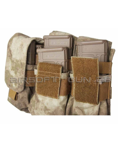SWAT cordura triple pocket MOLLE M4 A-tacs Swat Pouches & Attachments