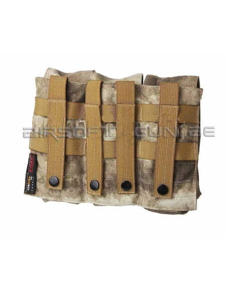 SWAT cordura triple pocket MOLLE M4 A-tacs Swat Pouches & Attachments