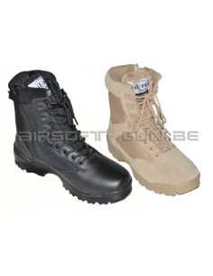 Boots tactiques avec fermeture eclair YKK thinsulate noir ou tan